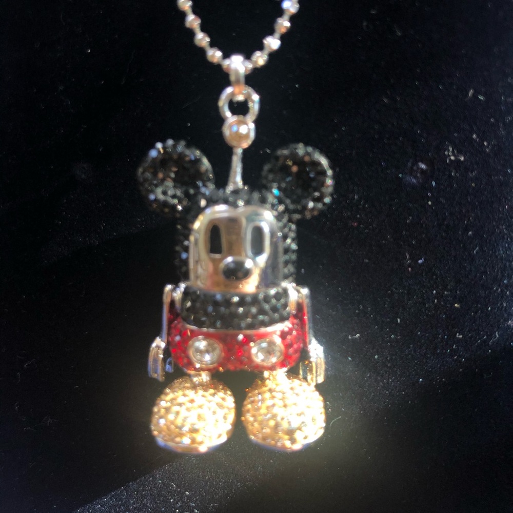 Swarovski RARE Robot Mickey Necklace